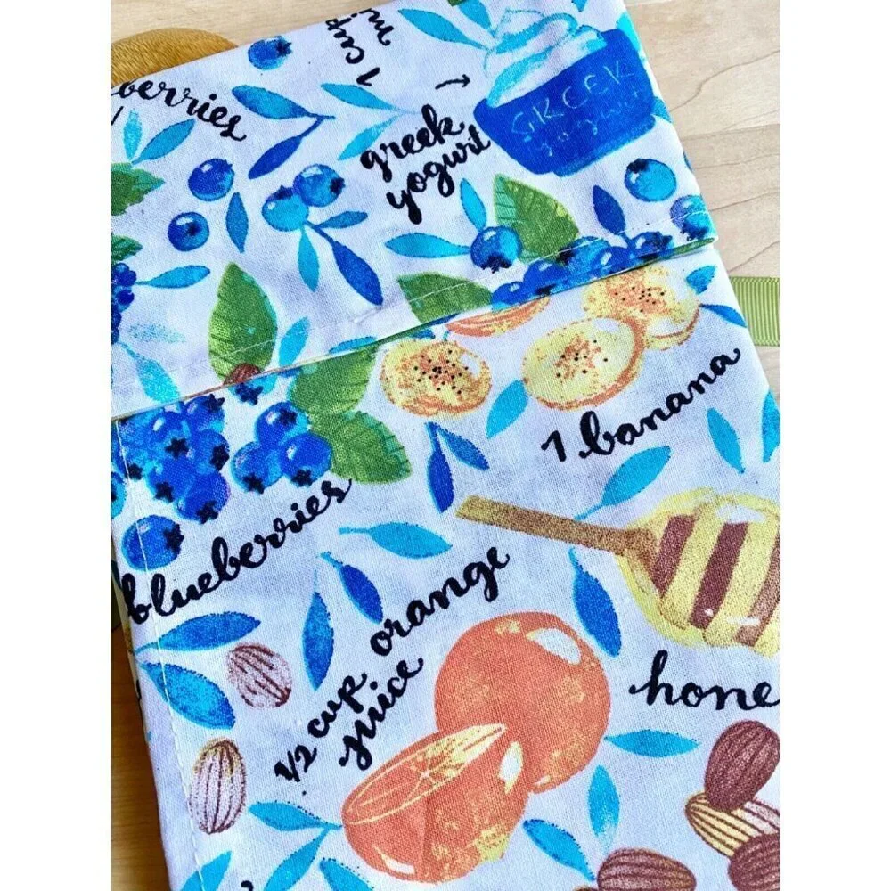 New Blueberry Smoothie Fruit Theme Wooden Spoon & Kitchen Cotton Towel Gift Set